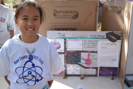 Young Girl with Science Fair Project