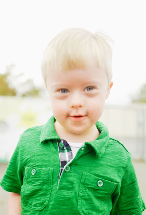 Preschool Boy in Green Shirt